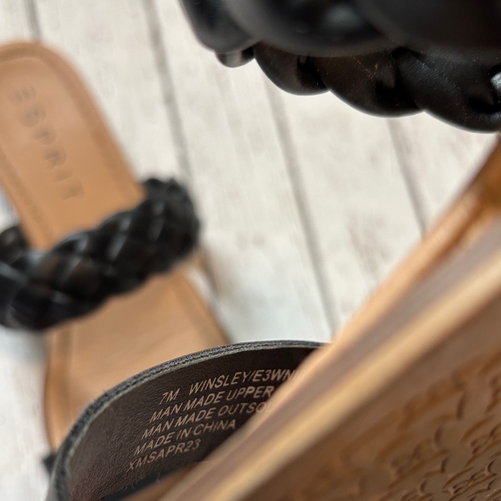 Esprit Winsley Black and Tan Braided Sandals - Picture 4 of 4